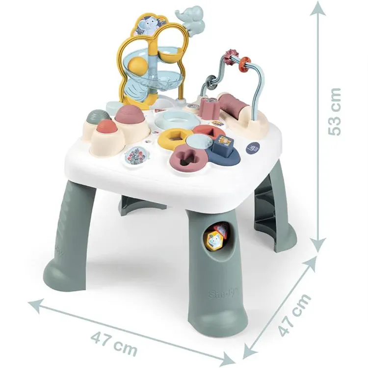 Müzik ve ışık ile özelleştirilmiş eğitim bebek çalışma masası çalışma masası çocuk aktivite tablosu