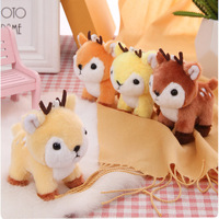 Animaux en peluche cerf porte-clés Animal de la forêt cerf en peluche porte-clés jouet cadeau Jungle Animal poupée porte-clés cadeau de noël porte-clés