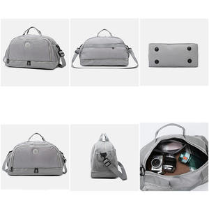 Sac à bagages portable séparé humide et sec couleur unie sac de fitness simple grande capacité <span class=keywords><strong>voyage</strong></span> d'affaires sac de <span class=keywords><strong>voyage</strong></span> à bandoulière - Product Image 4