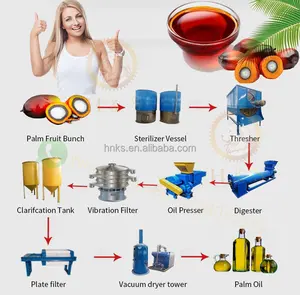 Planta de procesamiento de aceite de palma expulsor de aceite de palma crudo máquina extractora de CPO a la venta