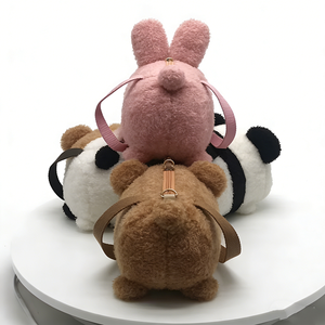 Sac bandoulière personnalisé en peluche, sac en peluche pour enfants, sac en peluche lapin, sac en peluche panda - Product Image 2
