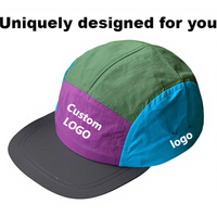 Gorras de Béisbol Deportivas con Diseño de Bloques de Color Personalizadas, de Secado Rápido, Impermeables, Transpirables, Unisex, para Todas las Estaciones, con Visera Corta, para Actividades al Aire Libre
