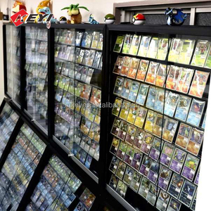 Nhà máy giá thẻ hiển thị trường hợp psas TCG hiển thị đồ đạc kim loại repostionable đường sắt thẻ hiển thị đứng Single <span class=keywords><strong>Side</strong></span> Showcase - Product Image 3