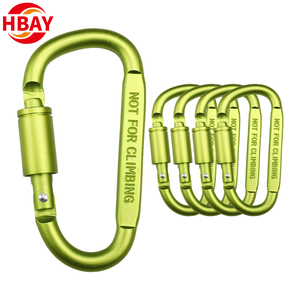 Hızlı asılı somun alüminyum alaşım sırt çantası toka ile 80mm d-şekilli yeşil karabina kalın yan düz kilit kanca - Product Image 2