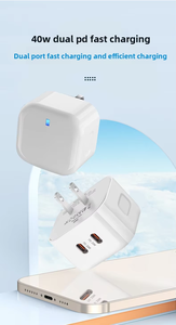 Cargador <span class=keywords><strong>de</strong></span> Viaje PD USB C <span class=keywords><strong>de</strong></span> 20W, <span class=keywords><strong>Adaptador</strong></span> <span class=keywords><strong>de</strong></span> Carga Rápida <span class=keywords><strong>para</strong></span> <span class=keywords><strong>iPhone</strong></span> <span class=keywords><strong>13</strong></span> 14 15 16 17 <span class=keywords><strong>Pro</strong></span> <span class=keywords><strong>Max</strong></span>, Enchufe UK, 40W <span class=keywords><strong>de</strong></span> Potencia con Protección OTP y OVP - Product Image 3
