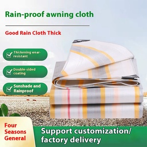 Tela de lluvia dorada gruesa, protector solar impermeable, <span class=keywords><strong>lona</strong></span> de plástico resistente al desgaste, sombrilla para exteriores, toldo para camión, tienda de <span class=keywords><strong>lona</strong></span> - Product Image 2