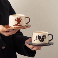 JINXIN Tasse à thé en grès de conception classique personnalisée, tasse à thé avec poignée en céramique personnalisée, ensembles de tasses en céramique à taux d'imposition préférentiel de l'UE 17.9%