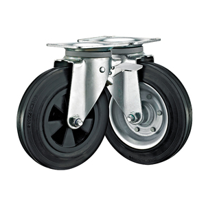 6 "8" công nghiệp ngoài trời Thùng rác có thể đúc Thùng rác <span class=keywords><strong>bin</strong></span> bánh xe cao su Castor nhiệm vụ nặng nề rác <span class=keywords><strong>bin</strong></span> bánh xe rắn bánh xe cao su - Product Image 2