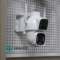 Caméra solaire HighFly 8W 12Ah AOV 4G type EU PTZ 2 objectifs 2MP avec conversation bidirectionnelle, moniteur solaire avec carte mémoire, enregistrement 24h/24