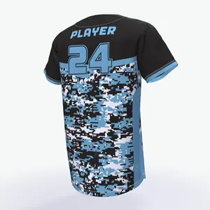 Maillot de baseball par sublimation T-shirt avec impression personnalisée Uniforme de baseball Veste de baseball respirante Uniforme de softball pour hommes