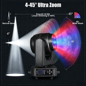 Mini Luz Móvil LED RGBW 4 en 1 de 7x30W con Zoom, Efecto Ojo de Abeja, DMX512, para Escenarios, DJ, Discotecas, Clubes, Fiestas, Bodas, Bares, KTV, Eventos y Espectáculos - Product Image 2