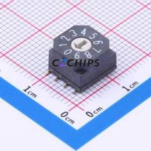 BER-10S Rotary Encoder Switch SMD Switch ( Number of Detents: 10 )( Mounting Type: Vertical Mount )( Encoding Type: True Code ) - Product Image 1