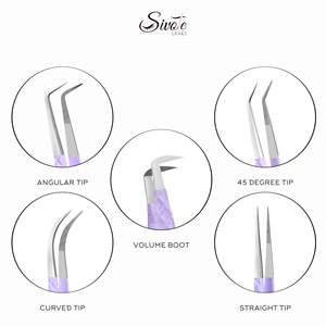 Juego de Pinzas para Pestañas de Acero Inoxidable con Logotipo Personalizado, Pinzas Doradas con Punta Puntiaguda para Extensión de Pestañas - Product Image 3