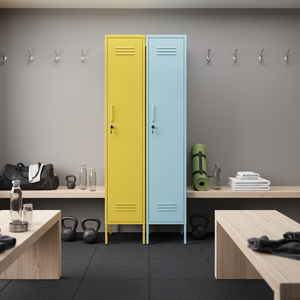 <span class=keywords><strong>Armadio</strong></span> Moderno in Acciaio a Singola Porta con 4 Ripiani, Design Autoportante per <span class=keywords><strong>Camera</strong></span> <span class=keywords><strong>da</strong></span> <span class=keywords><strong>Letto</strong></span> e Balcone - Product Image 6