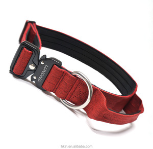 Custom Adjustable Tactical <b>Dog</b> <b>Collar</b> with Metal Buckle Padded Nylon <b>Collar</b> for Medium <b>Large</b> <b>Dogs</b> - Product Image 1