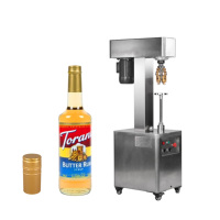 Kustom profesional botol kaca anggur semi otomatis tutup kunci logam mesin capping ropp