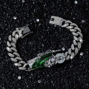 Nueva Pulsera de Cadena Cubana de 12mm con Diseño Hiphop, Personalidad Única y Estilo Moderno, Chapada en Oro y Plata, Joyería al por Mayor - Product Image 3