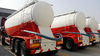 Pasokan Langsung Pabrik Semi-Trailer Tangki Bubuk Baja 3-Axis dengan Muatan >30000kg, Aman untuk Transportasi Bubuk