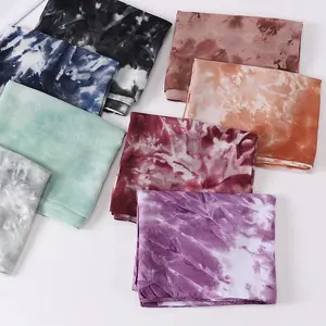 2022 Nieuwe Mode Hijab Tie Dye Chiffon Sjaal Voor Vrouwen Bubble Chiffon Instant Hijab Vrouwen Lente/Zomer