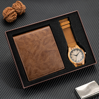 Ensemble de montres à quartz pour homme TJW Luxury, édition limitée, bracelet en cuir Crazy Horse, portefeuille, cadran sport/mode/monnaie, boîtier en bois, aiguilles