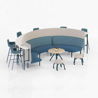 Ensemble de canapés de réception à dossier haut pour bureau, chaise d'attente, structure métallique, éponge de densité moyenne, canapé pour hall d'accueil et espace de détente