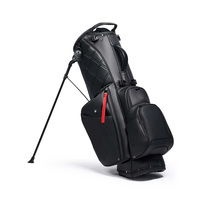 Sac de golf à 14 compartiments en PU, bandoulière ergonomique détachable, sac de golf multi-poches avec poche magnétique et compartiment isotherme