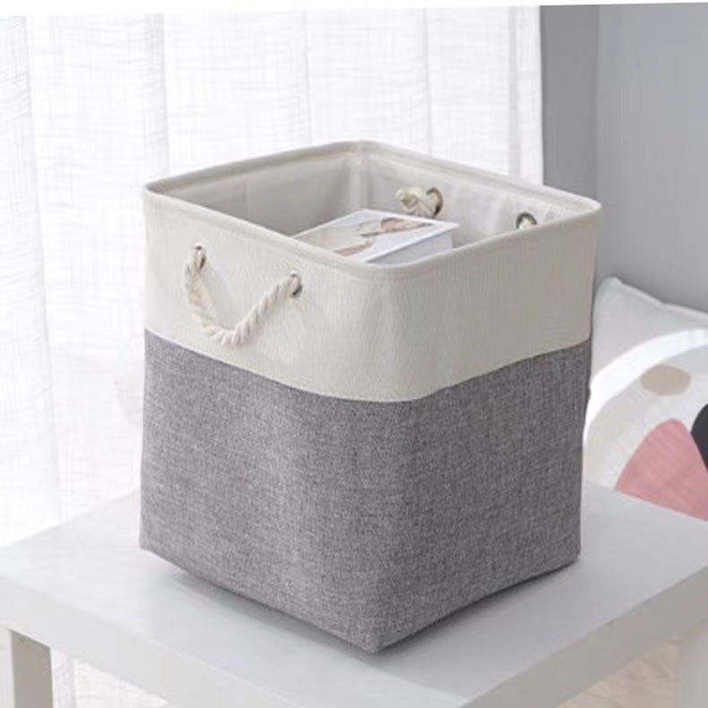 Gray and white color blocking, 33*33*33 [Thickened handle]