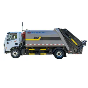 Dongfeng 8-9 CBM garbage self loading and unloading collection truck large compressed garbage truck