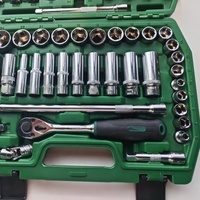 Ensemble d'outils de réparation automobile 60 pièces 3/8"Dr., boîte à outils avec outils, ensemble d'outils de mécanicien, kits d'outils complets, applicable à l'entretien automobile