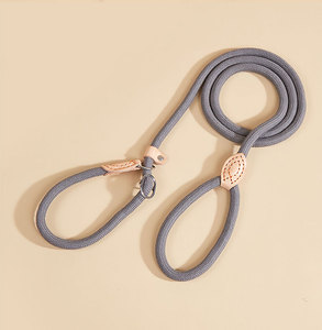 Nylon <b>Dog</b> <b>Leash</b> Gray Color Hands Free Simple Style With Snap Hook Reflective Decoration - Product Image 2