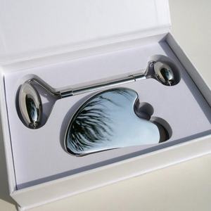 Fabrika Çıkışı 2'si 1 Arada Paslanmaz Çelik Yüz Masaj Aleti Gua Sha Seti Aynalı Yüzey Buz Soğutmalı Masaj Aletleri Salon Kullanımı - Product Image 5