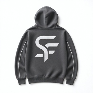 Sweat à capuche unisexe délavé à l'acide, 650 grammes, 100% coton French Terry, double capuche, coupe oversize, streetwear décontracté, poche avant, logo blanc - Product Image 2