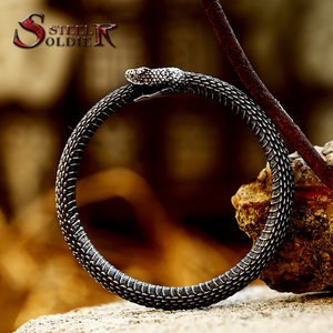Collana con Ciondolo a Forma di Serpente SS8-767P, Nuova Moda Punk in Acciaio Inossidabile, <span class=keywords><strong>Gioielli</strong></span> da Motociclista per Uomo, Vendita all'Ingrosso - Product Image 2