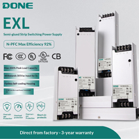 Fuente de Alimentación Conmutada DONE EXL para Tiras de Luz LED Lineales, 12V 24V, 50W 75W 100W 150W 200W 300W