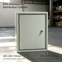 Armoire électrique murale étanche IP65 en acier laminé à froid de marque LXD, personnalisable en usine, avec serrure, tension/courant personnalisables