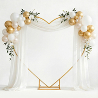 Arche de ballons en or blanc pour mariage, anniversaire, fête prénuptiale, décoration de cérémonie, arche en forme de cœur