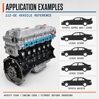 Mesin Toyota 2JZ-GE 2JZ Long Block 3.0L Inline 6 Bensin Harga Jual Pabrik Langsung untuk Supra Aristo Soarer Lexus GS300
