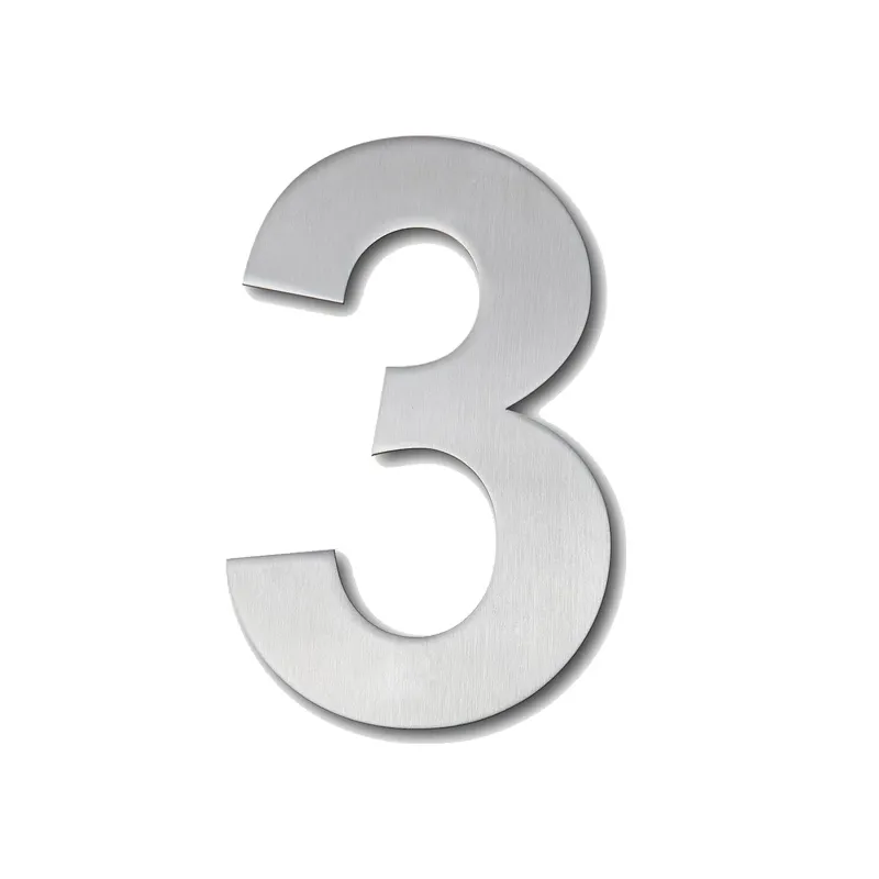 Harga pabrik grosir stiker departemen baja nomor piring dinding dekoratif nomor rumah alamat aluminium nomor plat