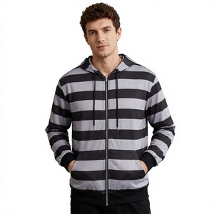 Women's Striped Hooded <b>Zip</b>-<b>Up</b> Sweatshirt Long Sleeve Regular Fit Breathable Windproof Knitted Polyester Winter Casual Wear - Product Image 1