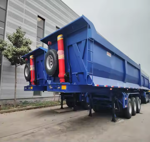 Camion benne sur chenilles à 4 essieux avec déchargement automatique par bande transporteuse pour le transport de sable et de gravier, en forme de U, à vendre - Product Image 4