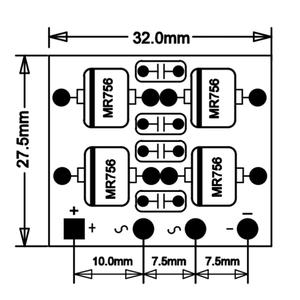 Pont redresseur haute vitesse MR756/MR760 12A 600V à récupération rapide pour alimentations audio Hi-Fi D25XB60 - Product Image 5