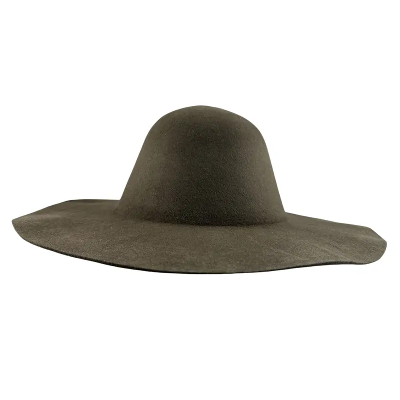 180 gram 100% Australian Wool Wide Brim hard stiffness brown Fashion hatbody