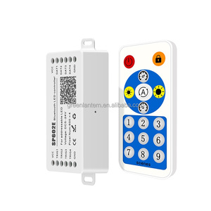 Contrôleur LED à pixels adressables DC5-24V, sortie 4 canaux, contrôle par application smartphone et télécommande RF pour bande lumineuse LED RGB adressable - Product Image 2