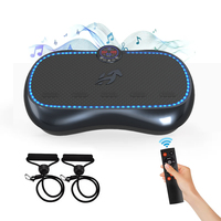 Machine de vibration cardio pour la maison avec écran LCD, télécommande, lumière LED Bluetooth, affichage de l'heure, de la vitesse et des calories, 200W