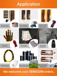 <span class=keywords><strong>Film</strong></span> chauffant en graphène pour gants chauffants 12V, chauffe rapide en 3 secondes, thérapie FIR, chauffe-mains flexible alimenté par batterie, DIY - Product Image 6