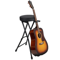 Tabouret de Guitare Pliant en Métal, Siège Portable pour Musicien, Repose-Pieds pour Scène, Studio, Maison