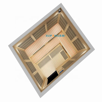 Sauna infrarouge lointain en bois massif de pruche pour 3 personnes, avec panneau de commande informatisé et faible EMF – Maisons miniatures abordables