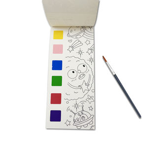 <span class=keywords><strong>Imprimante</strong></span> de livres d'images <span class=keywords><strong>pour</strong></span> enfants à couverture souple, livre blanc de couleur <span class=keywords><strong>aquarelle</strong></span> pratique avec stylo à brosse - Product Image 5