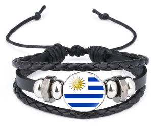 Регулируемый кожаный браслет Стильный южноамериканский Национальный флаг Суринама настраиваемый по длине аксессуар - Product Image 2