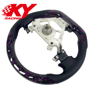 Volante Deportivo Personalizado de Fibra de Carbono Forjado en Color Morado para Nissan 350Z Infiniti G35 2003-2006 - Product Image 3